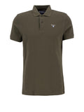 Barbour Polo Tartan Pique Uomo MML0012 Dark Olive - Verde