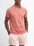 Barbour Polo Tartan Pique Uomo MML0012 Pink Clay - Rosa