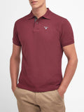 Barbour Polo Tartan Pique Uomo MML0012 Ruby - Bordeaux