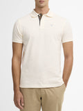 Barbour Polo Tartan Pique Uomo MML0012 Whisper White/classic - Avorio