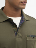 Barbour Polo Premium Corpatch Uomo MML1496 Dark Olive - Verde