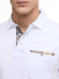 Barbour Polo Premium Corpatch Uomo MML1496 White - Bianco