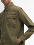 Barbour Giubbino Declan Patch Overshirt Uomo MOS0477 Ivy Green - Verde