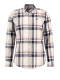 Barbour Camicia Casual Kidd Uomo MSH5295 Whisper White/classic - Avorio