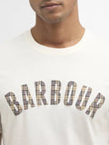 Barbour T-shirt Berwick Tartan Uomo MTS1562 Whisper White - Bianco