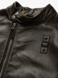 Blauer Giubbino di Pelle Lorette Donna 26SBLDL02536-007515 Nero Caffe' - Marrone