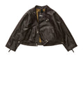 Blauer Giubbino di Pelle Lorette Donna 26SBLDL02536-007515 Nero Caffe' - Marrone