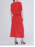 CafèNoir Vestito Longuette Donna C7JA0277 - Rosso
