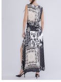 CafèNoir Vestito Longuette Donna C7JA0294 Multi Patchwork - Multicolore