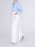 CafèNoir Jeans Wide Donna C7JJ0196 Off White - Bianco