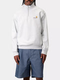 Carhartt Felpa Zip Unisex I027014 Ash Heather - Grigio