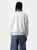 Carhartt Felpa Zip Unisex I027014 Ash Heather - Grigio