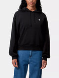 Carhartt Felpa Cappuccio Donna I032644 Black / Silver - Nero