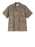 Carhartt Camicia Casual Travon Unisex I036808 Duck Feather Print, Cypress / - Marrone