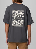 Columbia T-shirt Heavyweight Iconic Uomo 2155061 Shark Repeated - Grigio