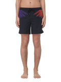 County of Milan Shorts Mare Wings Uomo COMAS260657 Black / Rainbow Wings - Nero