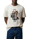 County of Milan T-shirt Uomo S6CMMATH050 Cocco/coconut - Avorio