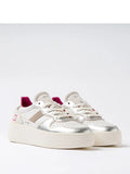 Date Sneakers Court Platform Donna W441-CP-LM White Silver - Bianco