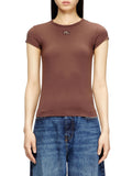 Diesel T-shirt Donna A199120AFAA Brown - Marrone
