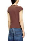 Diesel T-shirt Donna A199120AFAA Brown - Marrone