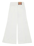 Diesel Jeans Wide da Bambina J02343KXBRZ Off White - Bianco