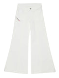Diesel Jeans Wide da Bambina J02343KXBRZ Off White - Bianco