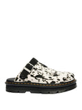 Dr. Martens Ciabatte Zebzag Mule Hair Donna 42850 Cream+black Dalmatian Print - Nero
