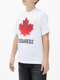 Dsquared2 T-shirt da Bambino DQ3176D00XM White - Bianco