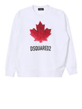 Dsquared2 Felpa da Bambino DQ3193D0AGW White - Bianco