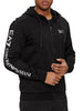 ea7 felpa zip uomo 7m000568af13512 black white nero 160618867