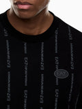 Ea7 T-shirt Uomo 7M001391AF12874 Black/smoked Pearl F - Nero