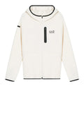 Ea7 Felpa Zip Uomo 7M001598AF20845 Sugar Swizzle - Bianco