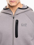 Ea7 Felpa Zip Uomo 7M001598AF20845 Smoked Pearl - Grigio