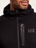 Ea7 Felpa Zip Uomo 7M001598AF20845 Black Beauty - Nero
