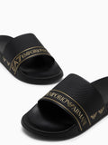 Ea7 Ciabatte Unisex 7X000110AF15128 Full Black/gold - Nero