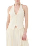 ELEH Gilet Donna SS260041 Panna - Bianco