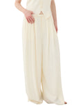 ELEH Pantalone Palazzo Donna SS260043 Panna - Bianco