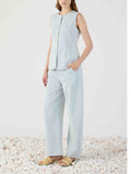 ELEH Pantalone Palazzo Donna SS260146 - Celeste