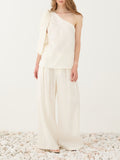 ELEH Pantalone Palazzo Donna SS260318 Panna - Bianco