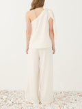ELEH Pantalone Palazzo Donna SS260318 Panna - Bianco