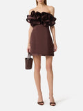 Elisabetta Franchi Vestito Mini Cacao Donna AB87962E2 Cacao - Marrone