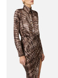 Elisabetta Franchi Vestito Midi Cacao Donna AB89261E2 Cacao - Marrone