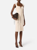 Elisabetta Franchi Vestito Midi Burro Donna AB90061E2 Burro - Avorio
