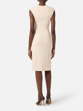 Elisabetta Franchi Vestito Midi Burro Donna AB90061E2 Burro - Avorio