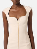 Elisabetta Franchi Vestito Midi Burro Donna AB90061E2 Burro - Avorio