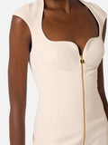 Elisabetta Franchi Vestito Midi Burro Donna AB90061E2 Burro - Avorio