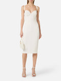 Elisabetta Franchi Vestito Midi Donna AB91861E2 - Avorio