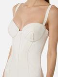 Elisabetta Franchi Vestito Midi Donna AB91861E2 - Avorio