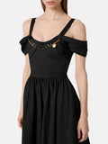 Elisabetta Franchi Vestito Midi Vestito Longuette Donna AB92161E2 - Nero