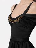 Elisabetta Franchi Vestito Midi Vestito Longuette Donna AB92161E2 - Nero
